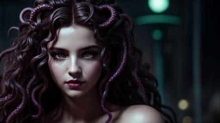 00054-3544272903-cinematic film still cyberpunk medusa, octopus goddess, portrait of teenage medusa, young woman as medusa, torquoise fantasy fan.png